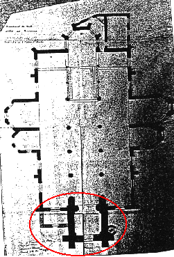 Le plan de l'église réalisé en 1850 par Charles Leroy